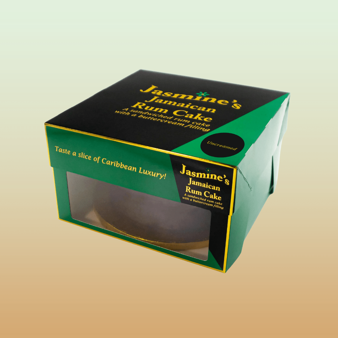 8 Inch Round Luxury Jasmine's Jamaican Rum Cake - WHOLESALE