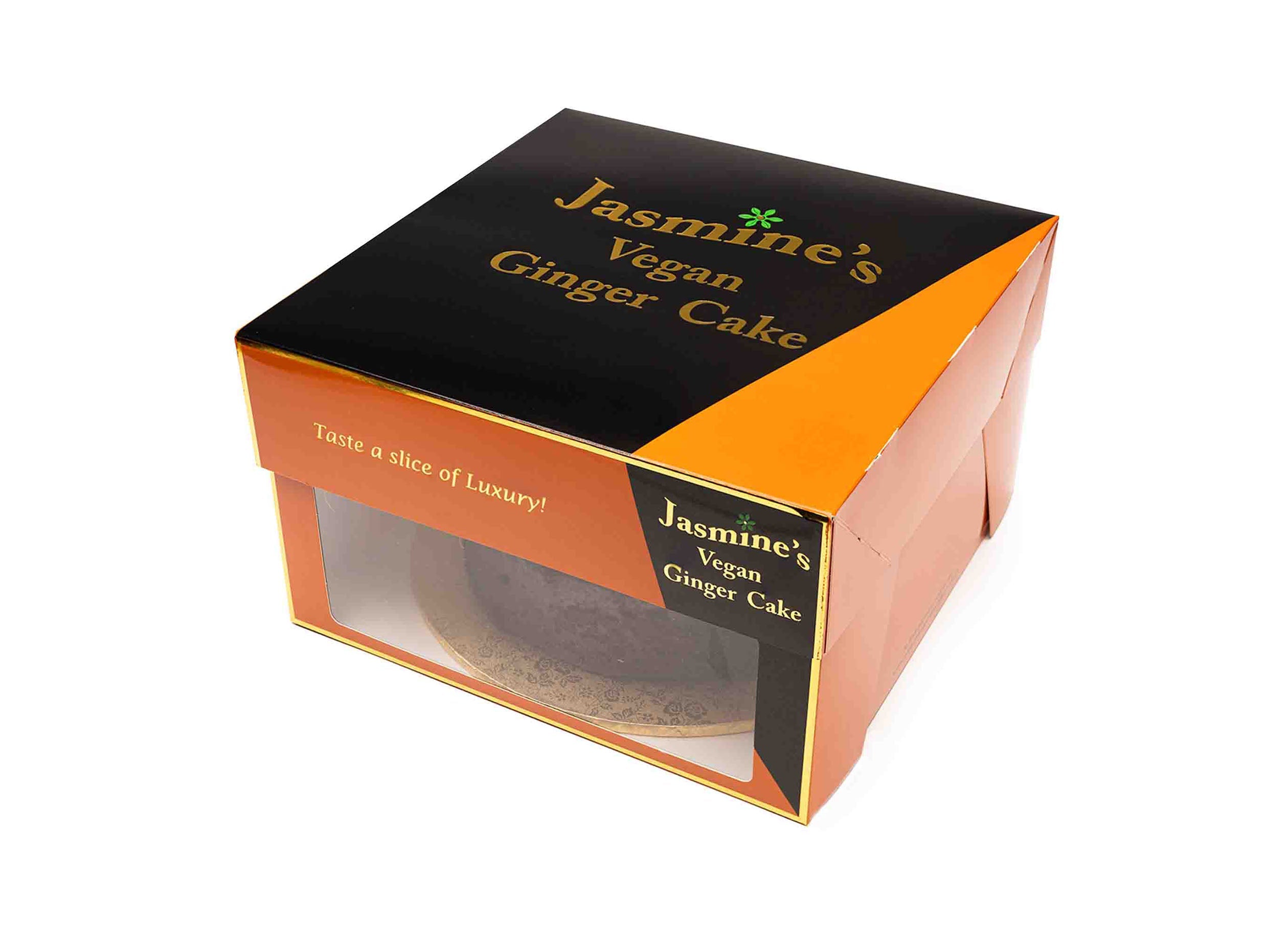 8 Inch Round Luxury Jasmine's Vegan Ginger Cake - WHOLESALE