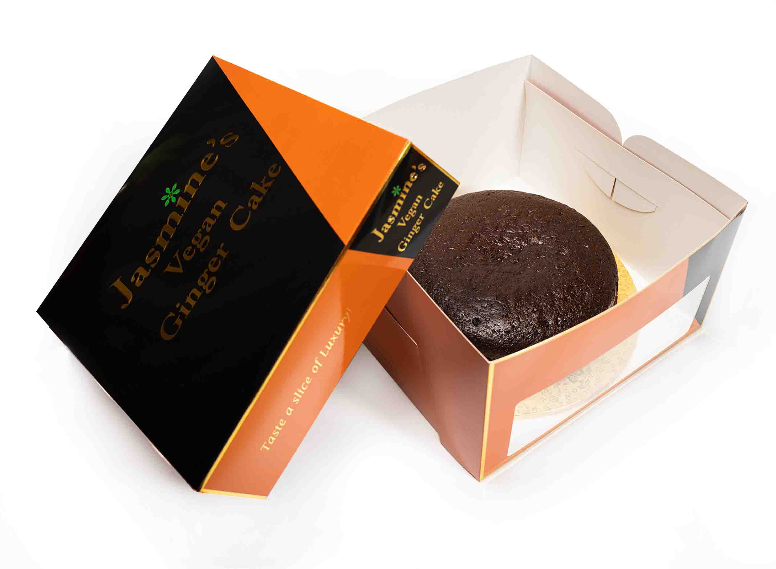 8 Inch Round Luxury Jasmine's Vegan Ginger Cake - WHOLESALE